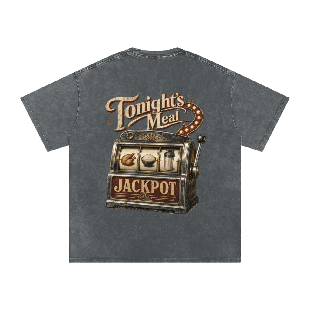 Tonight's Meal Snow Washed Oversized Cotton T-Shirt