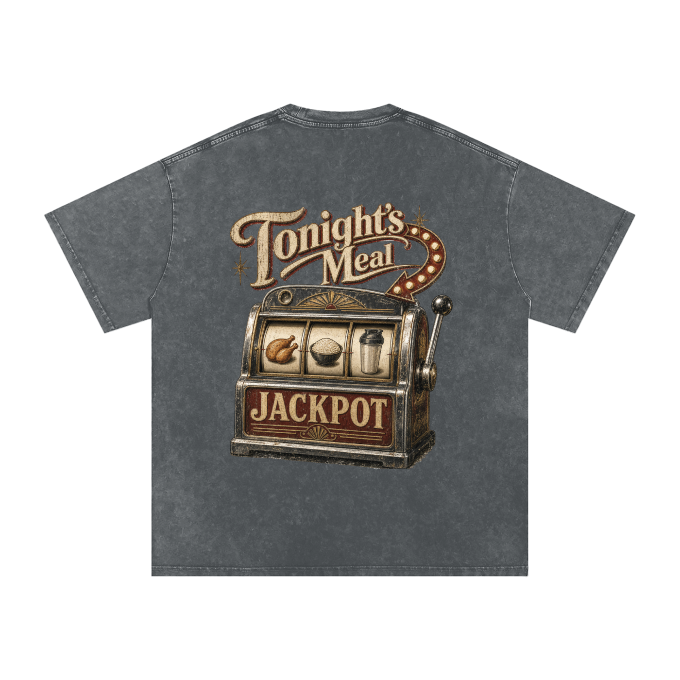 Tonight's Meal Snow Washed Oversized Cotton T-Shirt