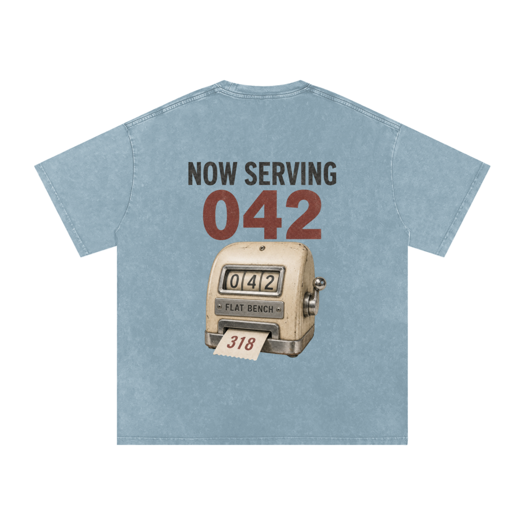 Flat Bench Queue Snow Washed Oversized Cotton T-Shirt