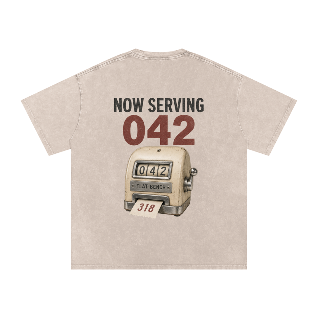 Flat Bench Queue Snow Washed Oversized Cotton T-Shirt