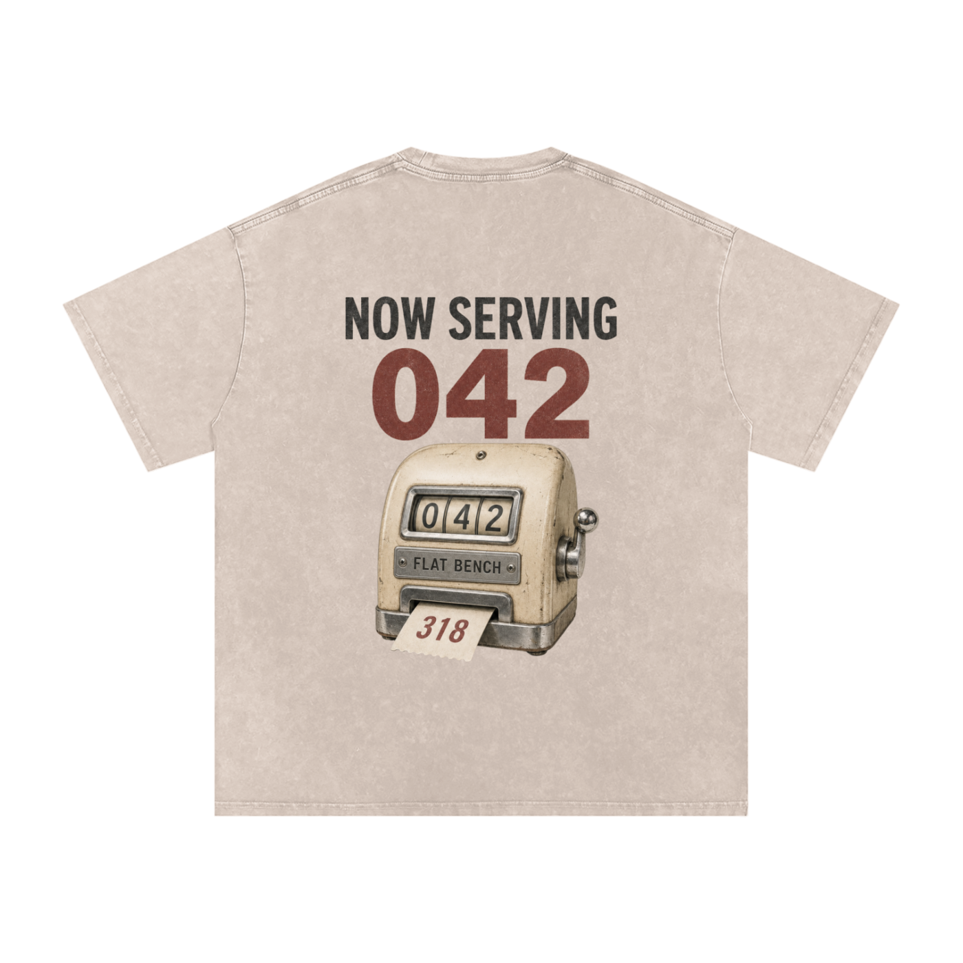 Flat Bench Queue Snow Washed Oversized Cotton T-Shirt