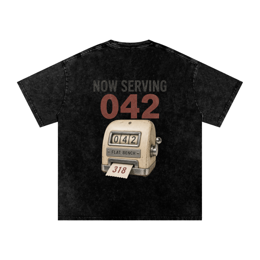 Flat Bench Queue Snow Washed Oversized Cotton T-Shirt