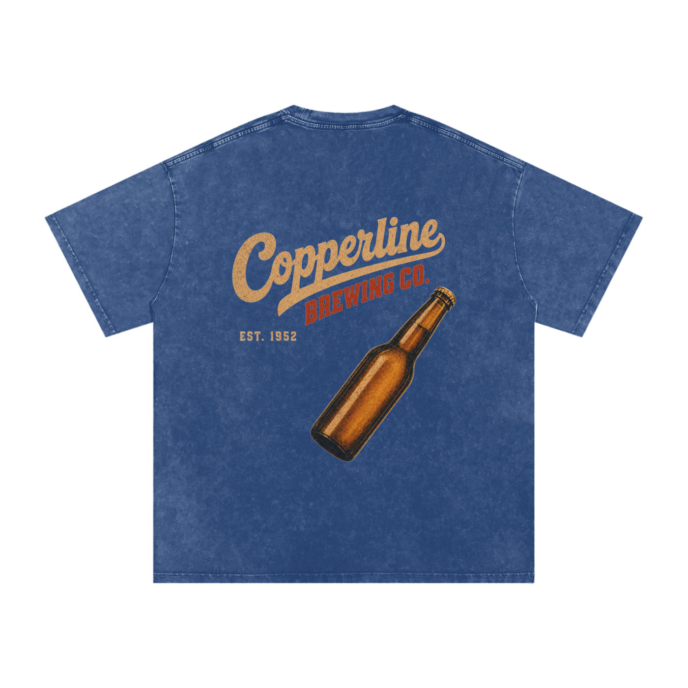 Vintage Copperline Brewing Co. Snow Washed Oversized Tee