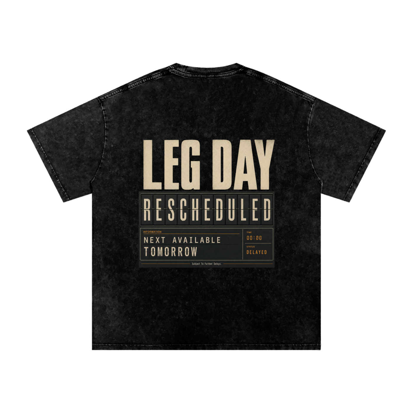 Leg Day Rescheduled Snow Washed Oversized Cotton T-Shirt
