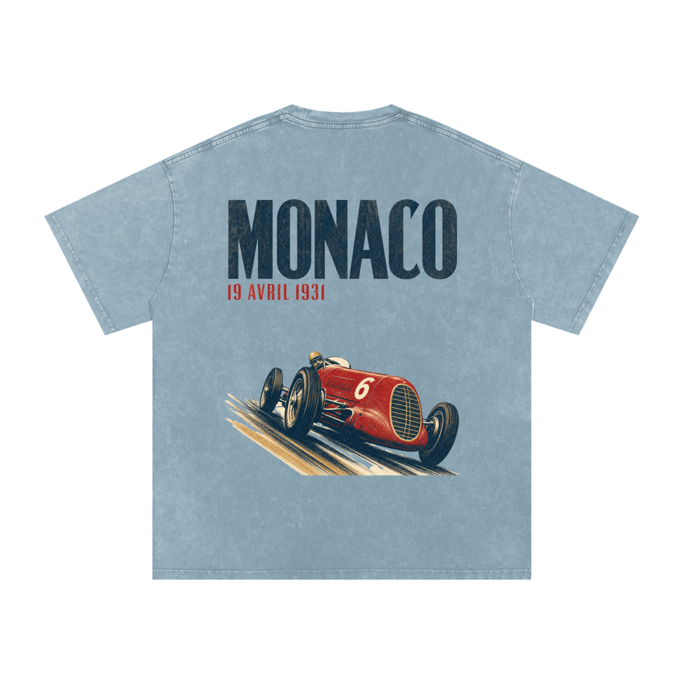 Vintage Monaco 1931 Snow Washed Oversized Cotton T-Shirt