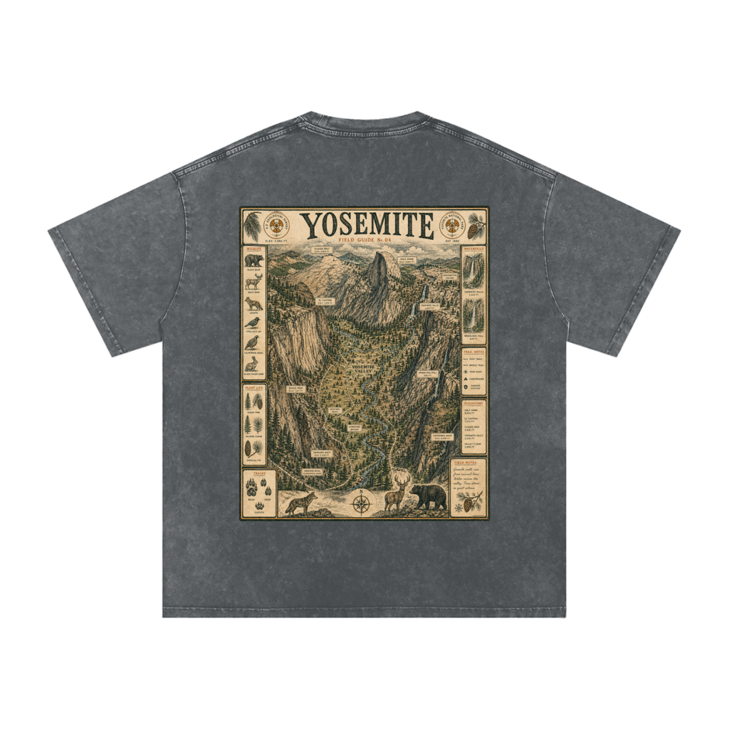 Vintage Yosemite Field Guide Snow Washed Tee