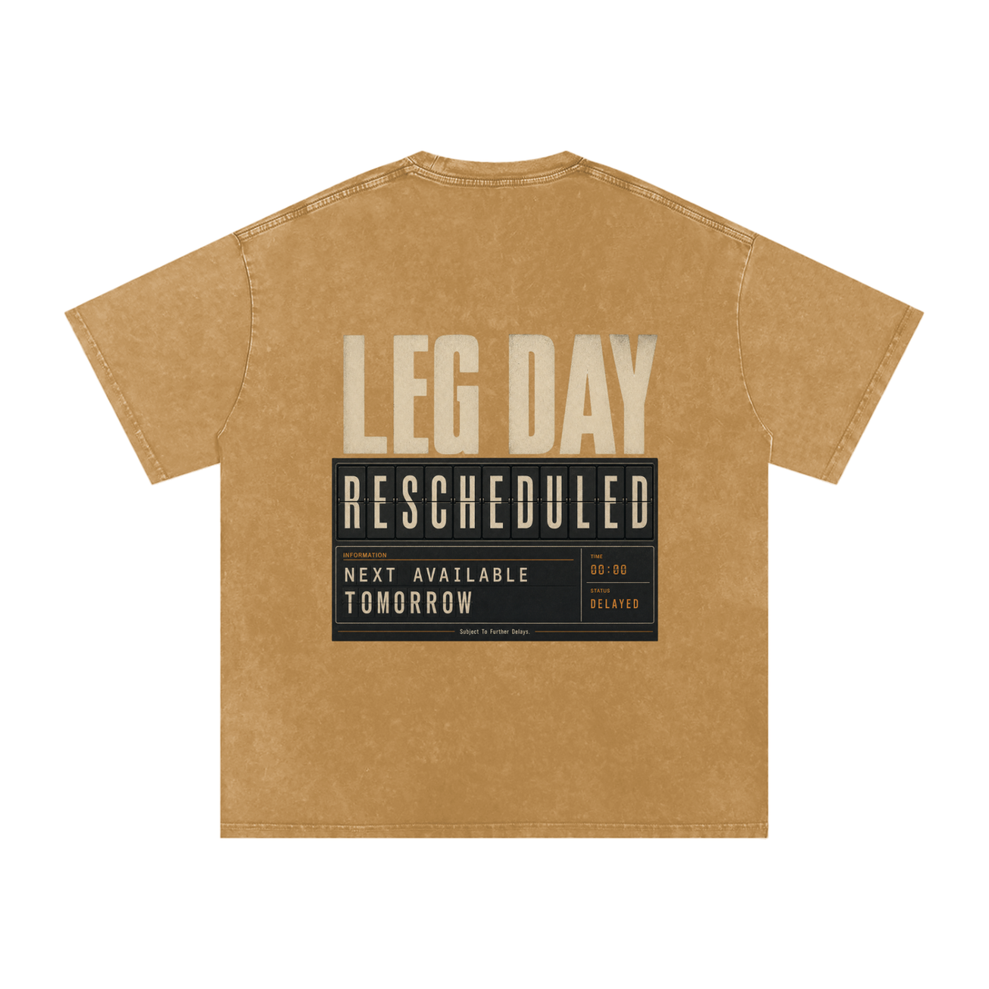Leg Day Rescheduled Snow Washed Oversized Cotton T-Shirt