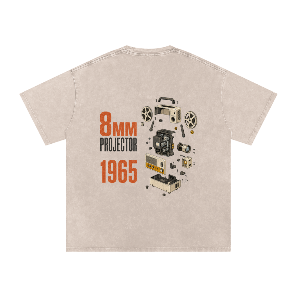 Vintage 8MM Projector Snow Washed Graphic Tee