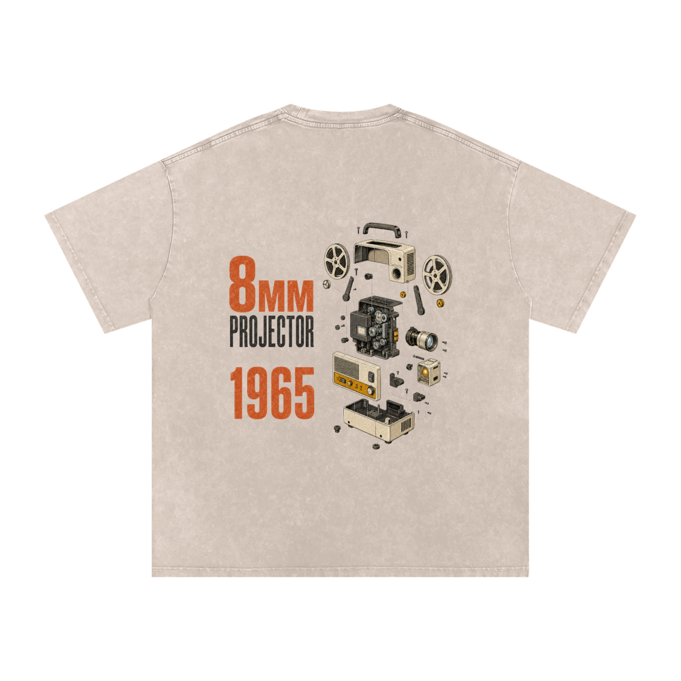 Vintage 8MM Projector Snow Washed Graphic Tee
