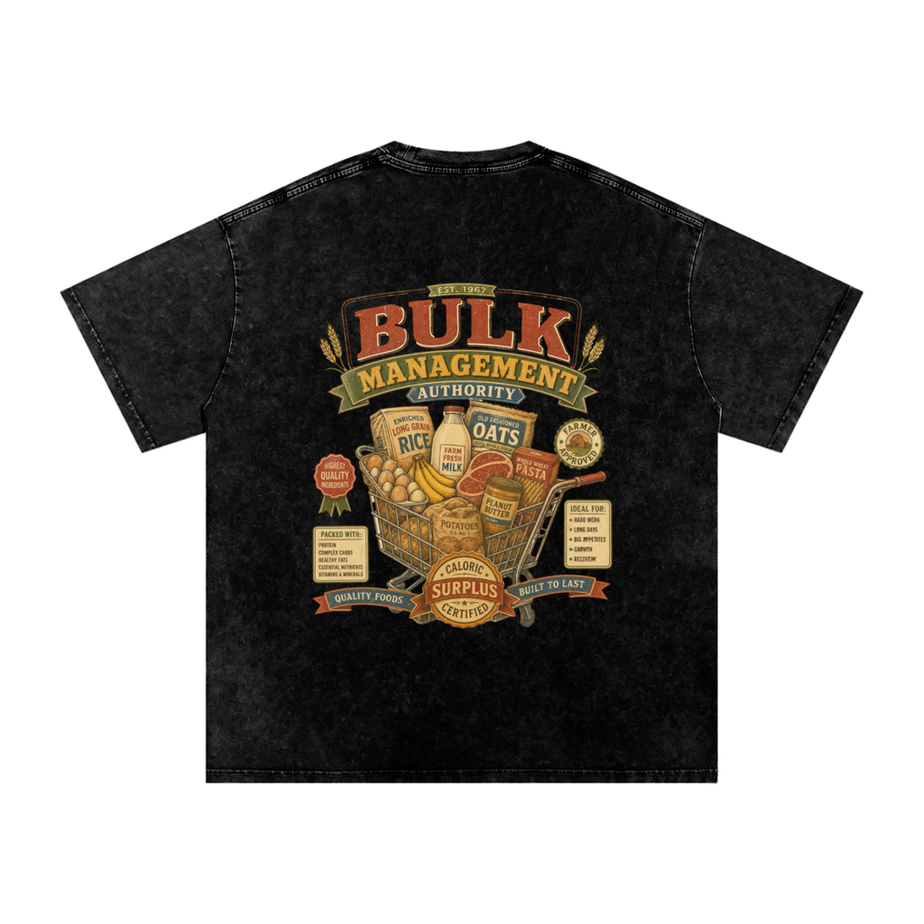 Bulk Management Snow Washed Oversized Cotton T-Shirt