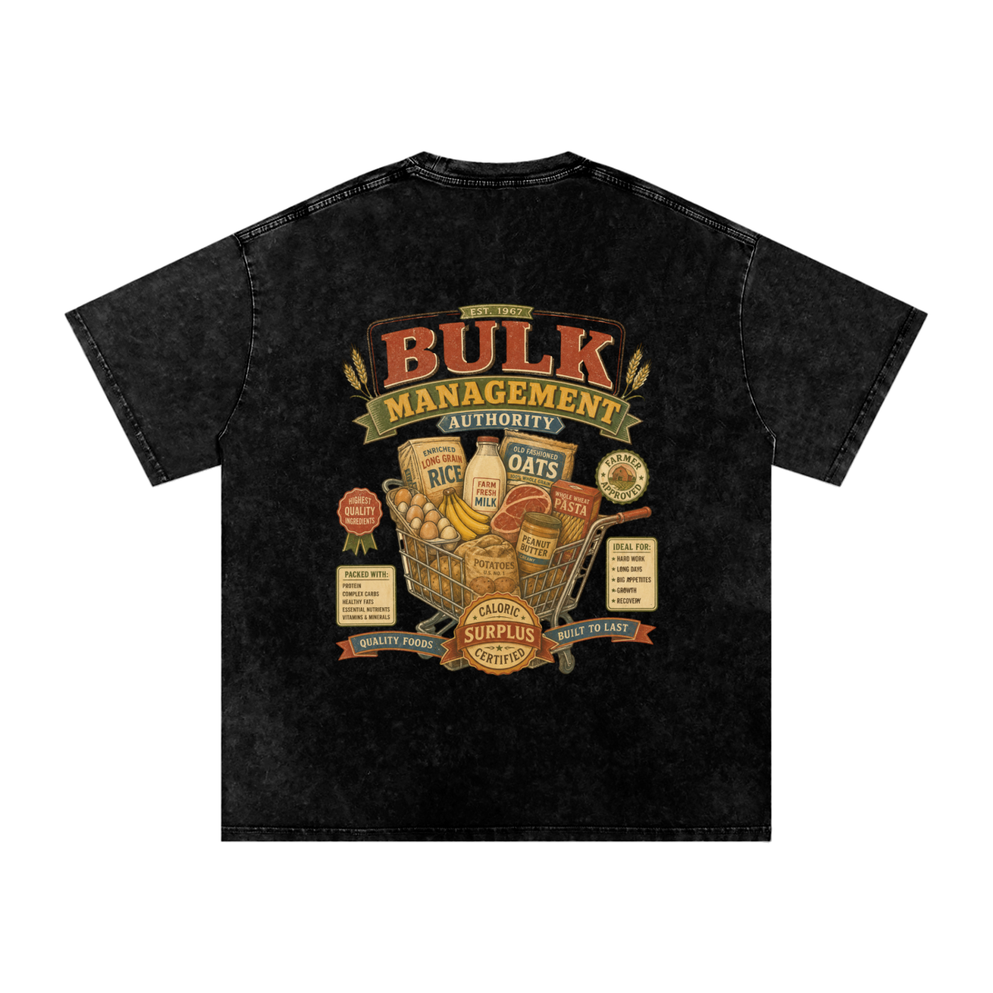 Bulk Management Snow Washed Oversized Cotton T-Shirt