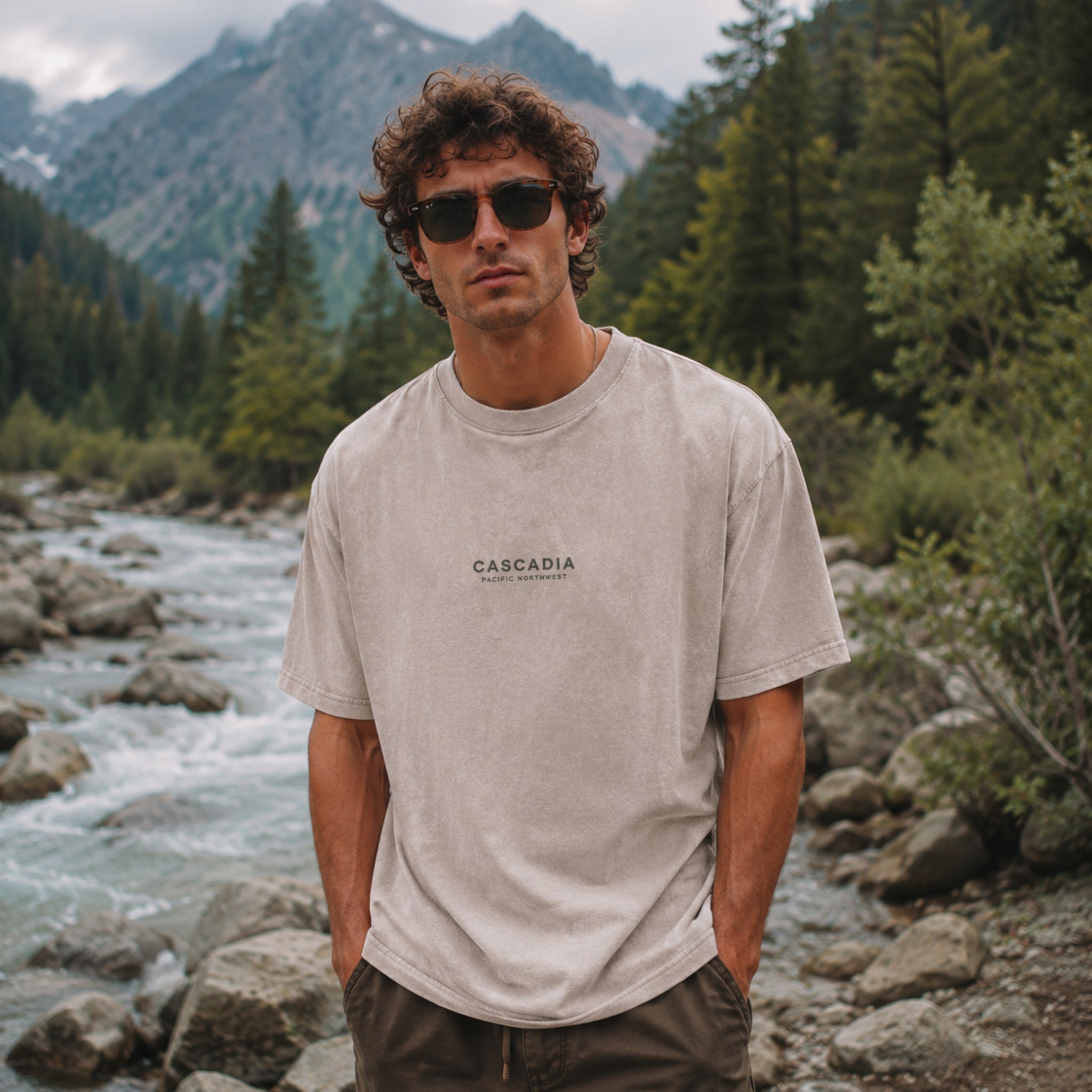 Cascadia Oversized Snow Washed Tee