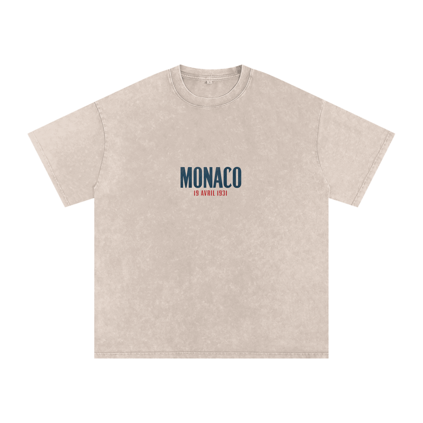 Vintage Monaco 1931 Snow Washed Oversized Cotton T-Shirt