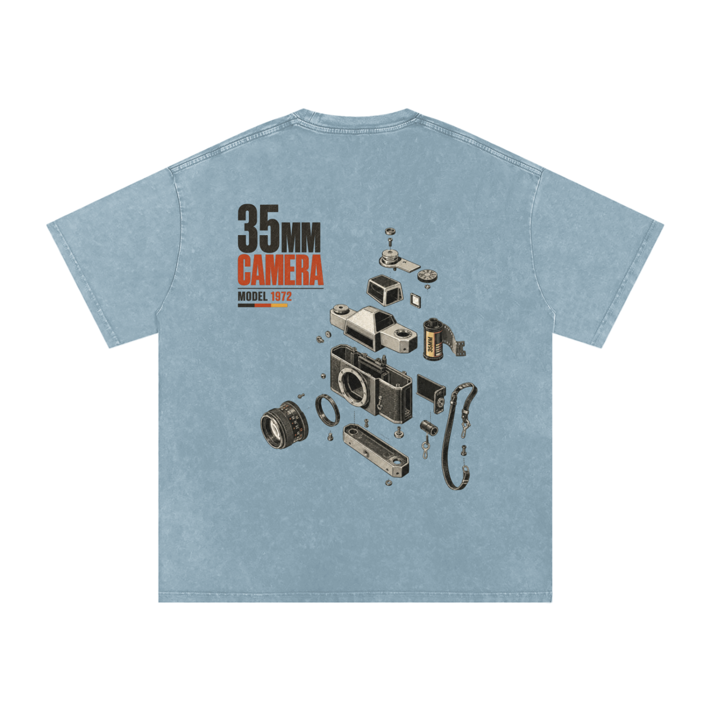 Vintage 35MM Camera Snow Washed Graphic Tee
