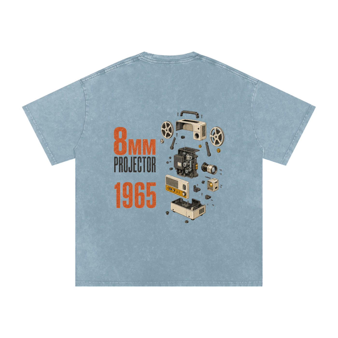 Vintage 8MM Projector Snow Washed Graphic Tee