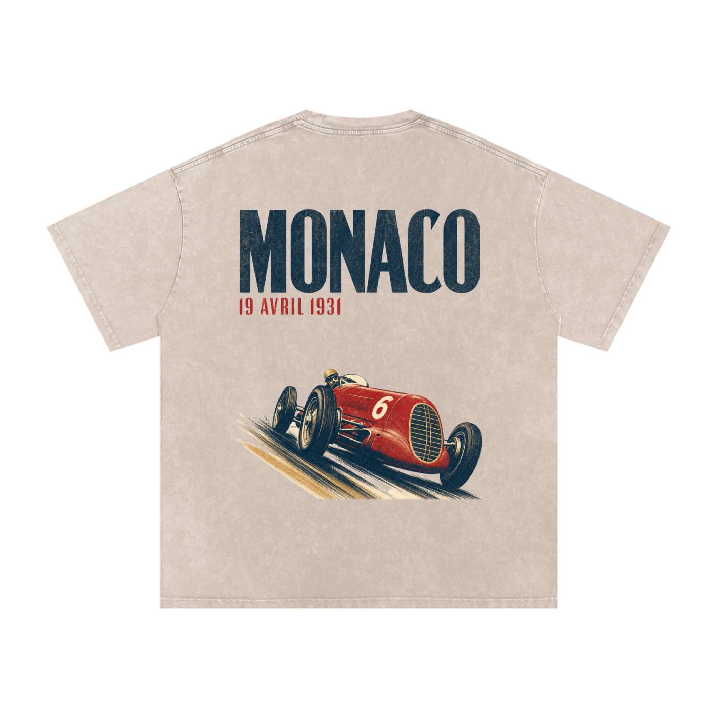Vintage Monaco 1931 Snow Washed Oversized Cotton T-Shirt