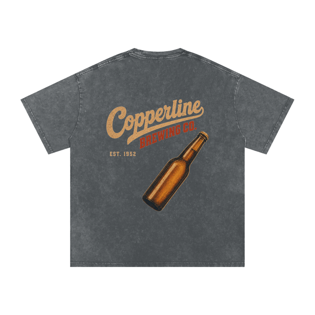 Vintage Copperline Brewing Co. Snow Washed Oversized Tee