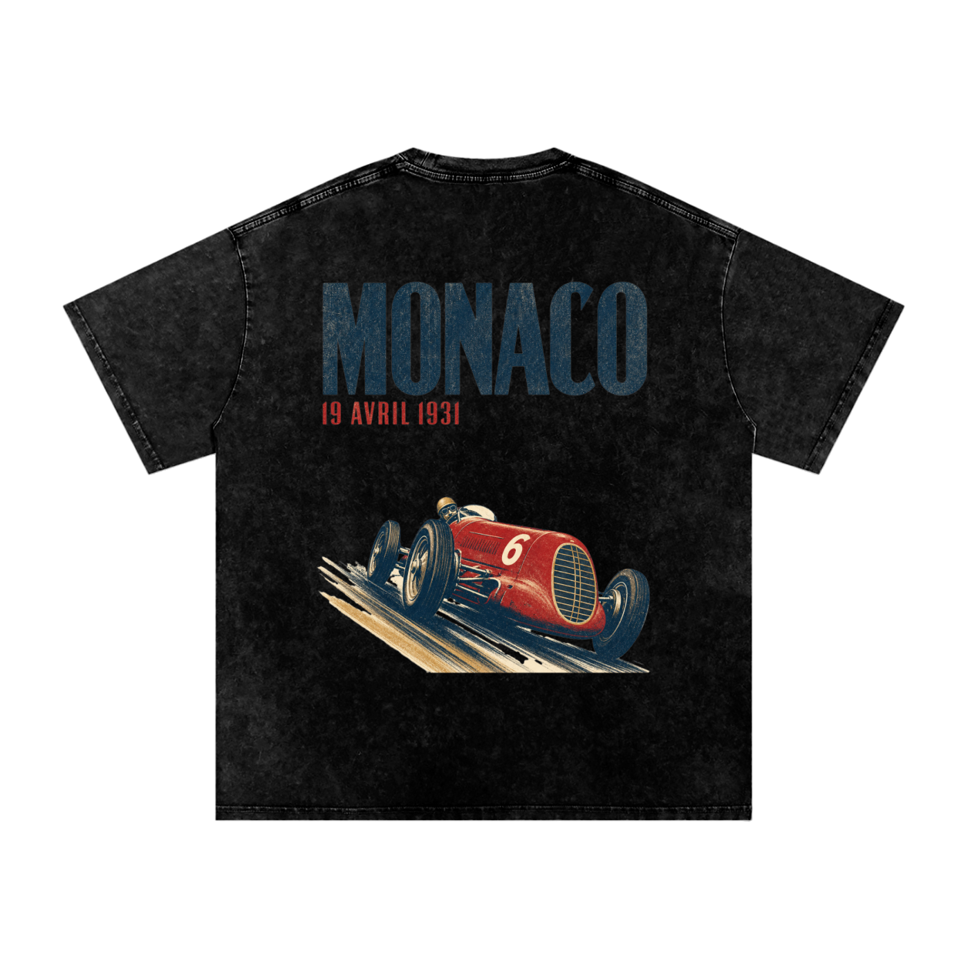 Vintage Monaco 1931 Snow Washed Oversized Cotton T-Shirt