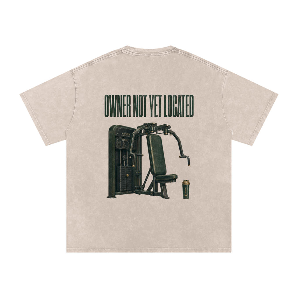 Abandoned Machine Snow Washed Oversized Cotton T-Shirt
