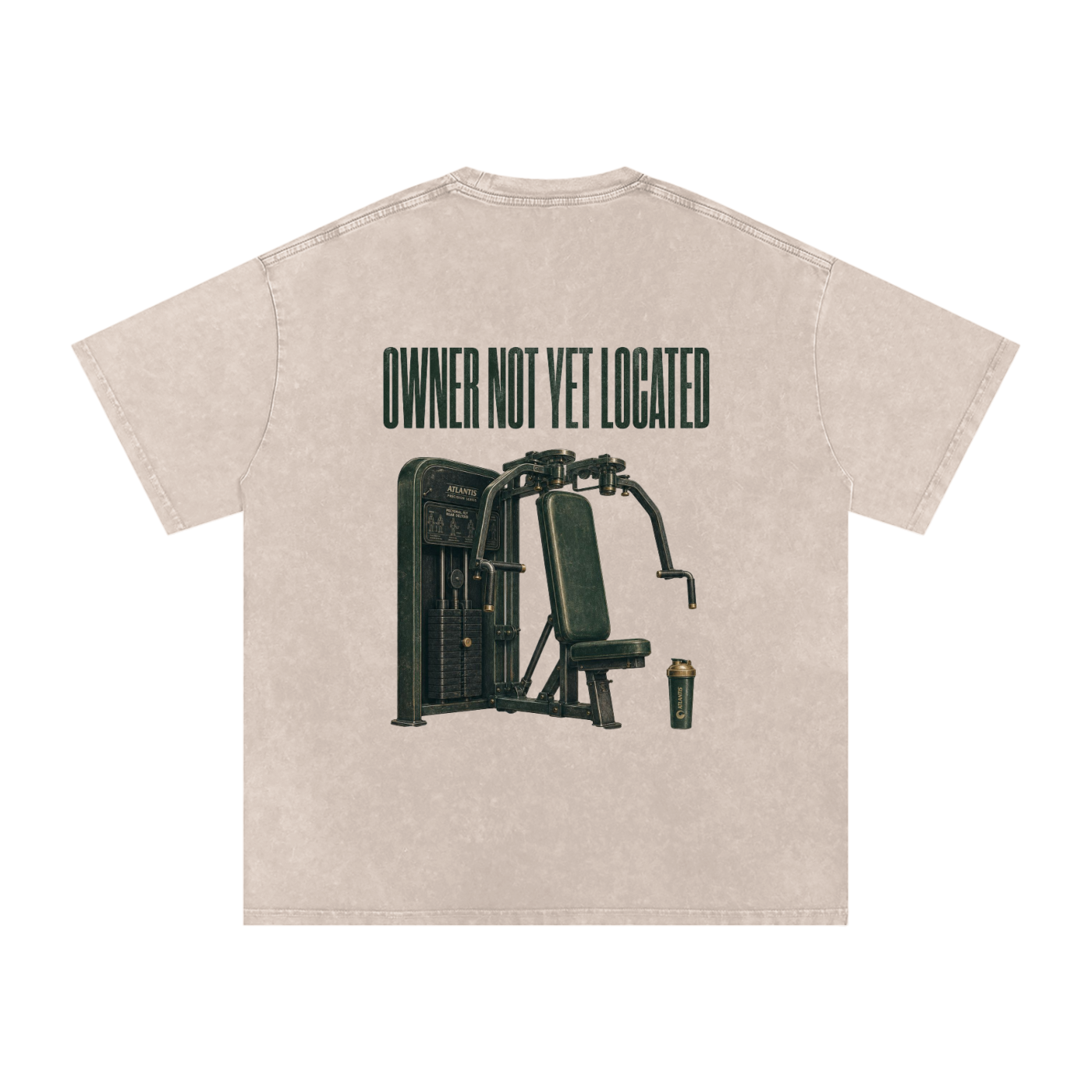 Abandoned Machine Snow Washed Oversized Cotton T-Shirt