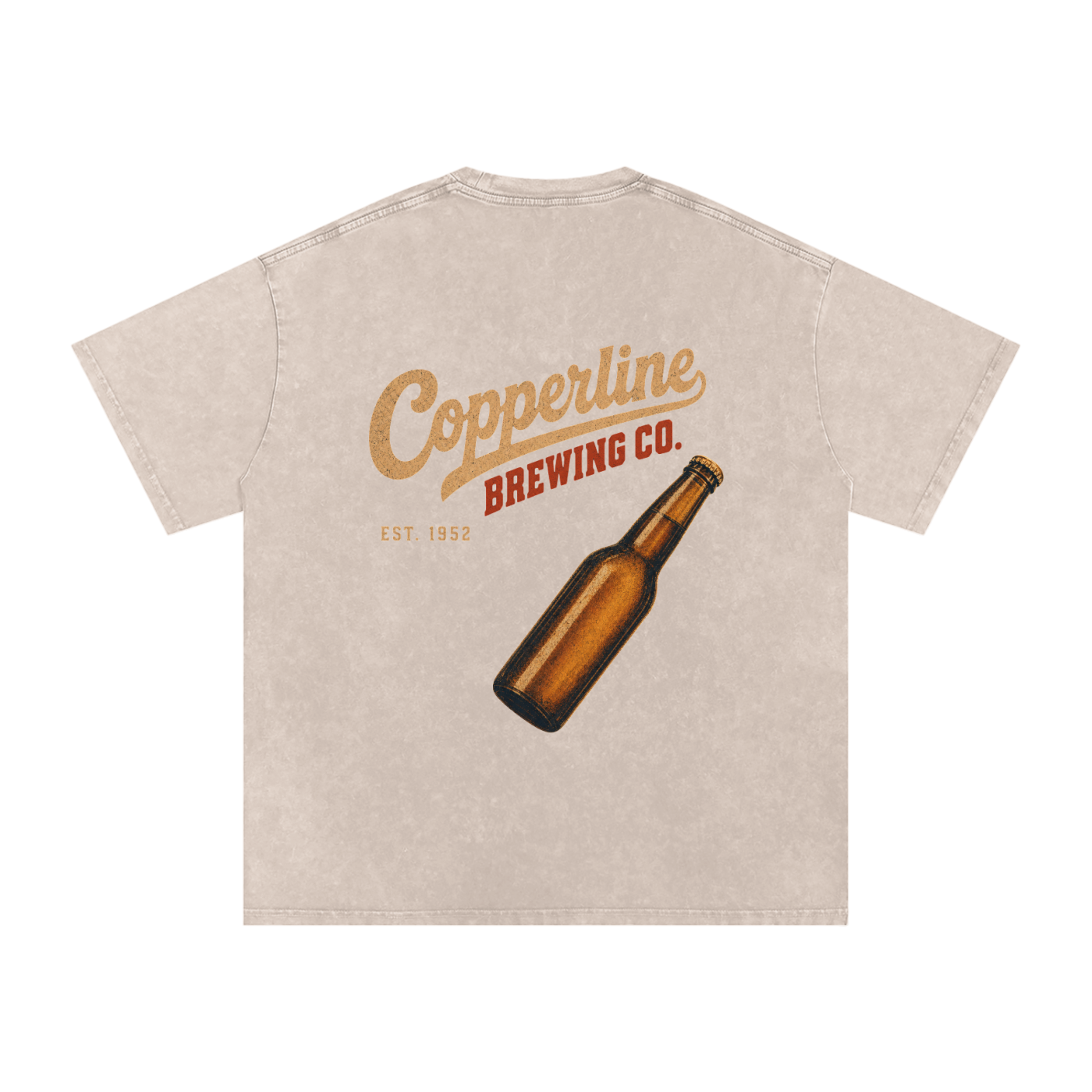 Vintage Copperline Brewing Co. Snow Washed Oversized Tee