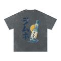 Vintage Ramune Bottle Snow Washed Oversized Tee