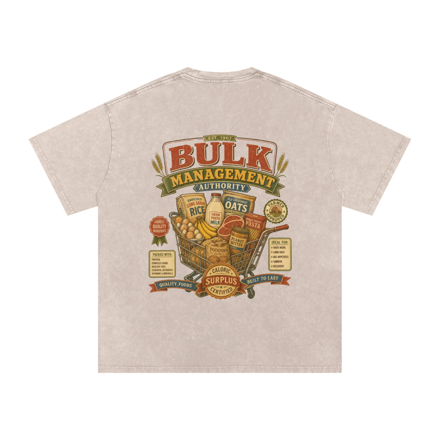 Bulk Management Snow Washed Oversized Cotton T-Shirt