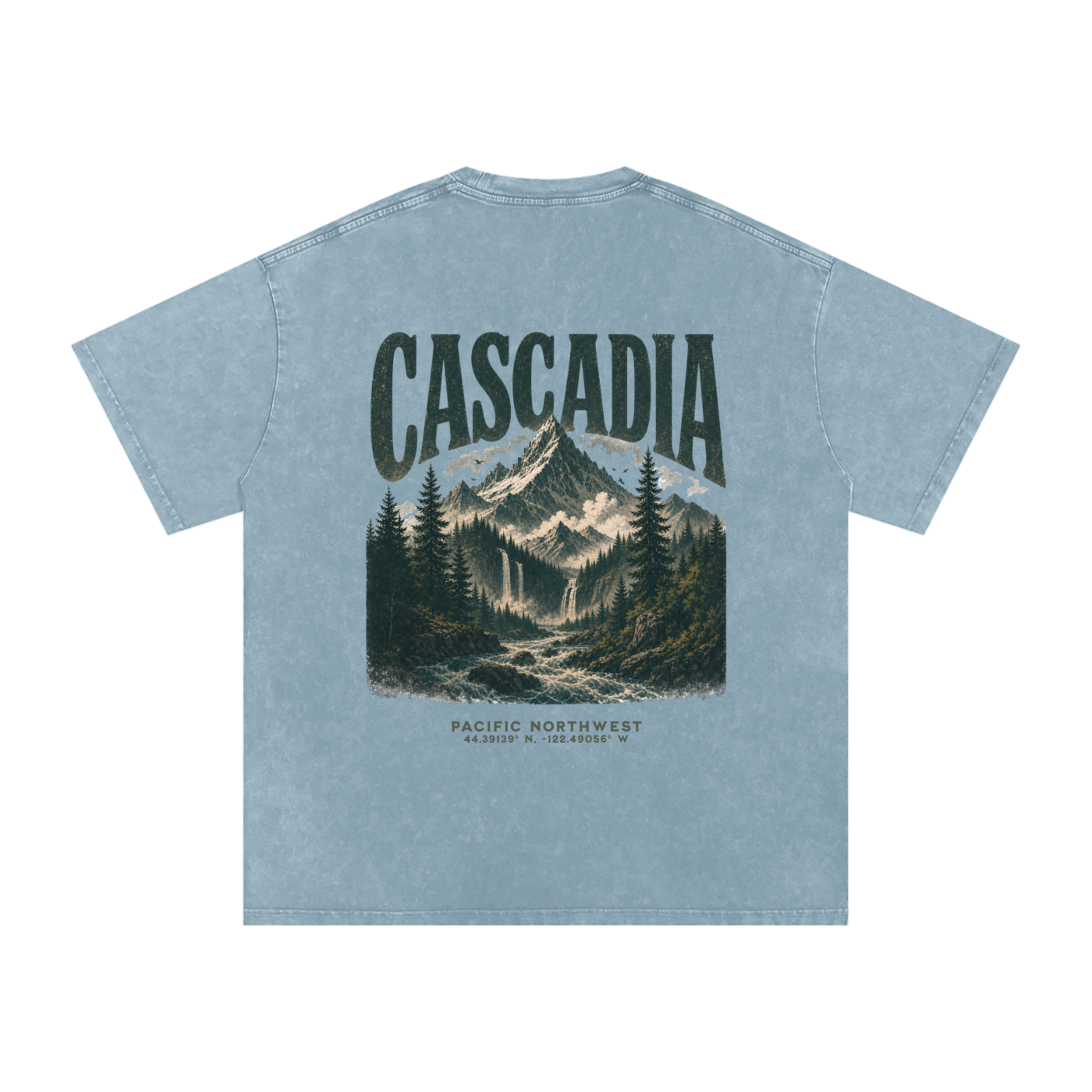 Vintage Cascadia Pacific Northwest Snow Washed Tee