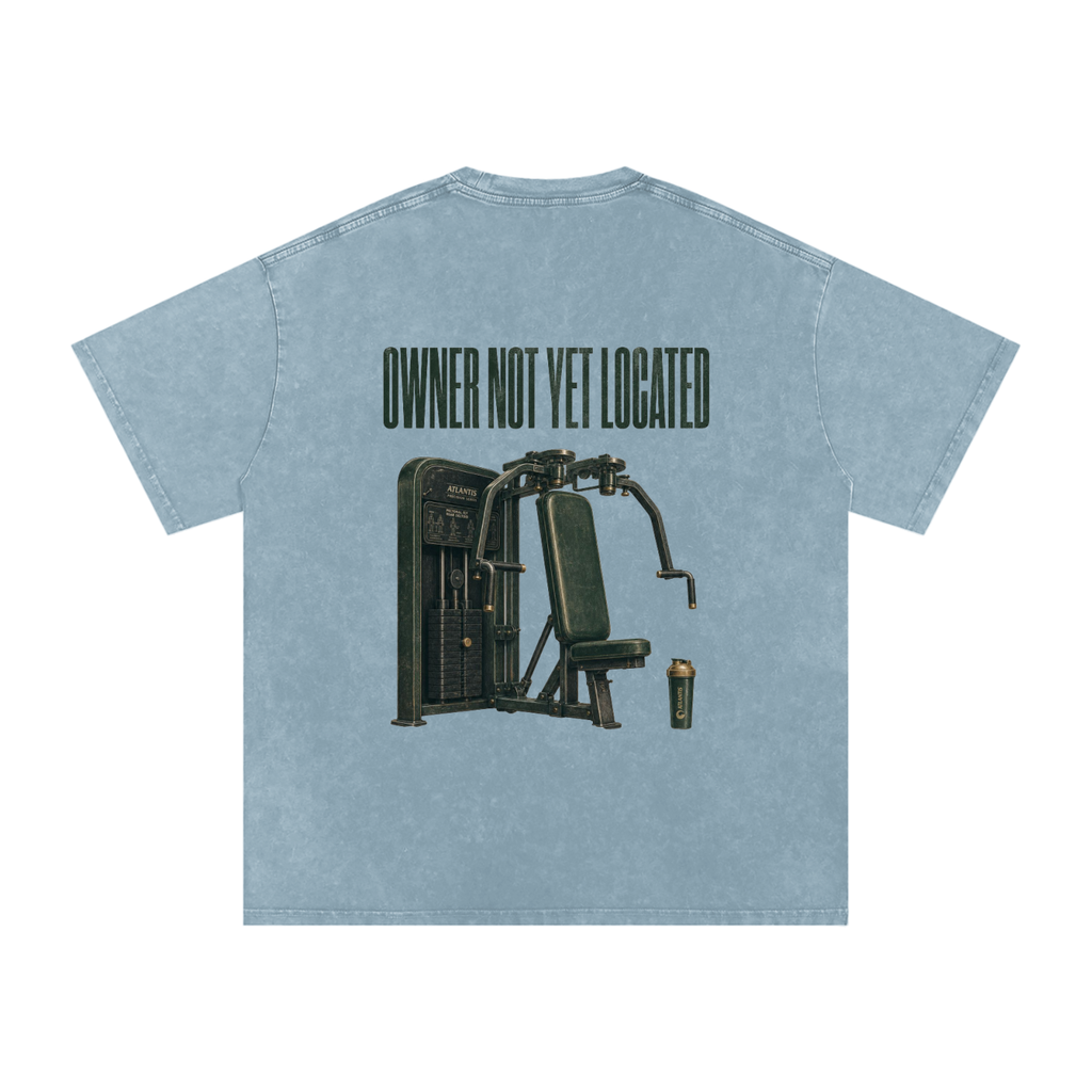 Abandoned Machine Snow Washed Oversized Cotton T-Shirt