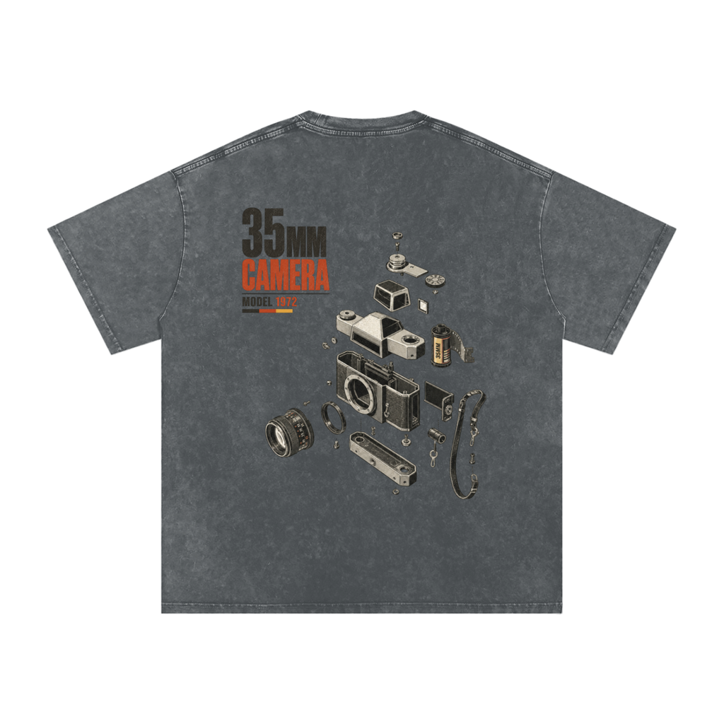 Vintage 35MM Camera Snow Washed Graphic Tee