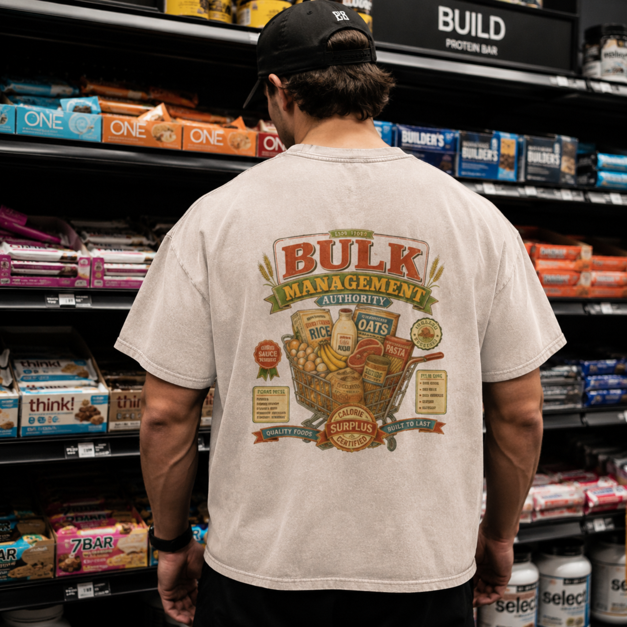 Bulk Management Snow Washed Oversized Cotton T-Shirt