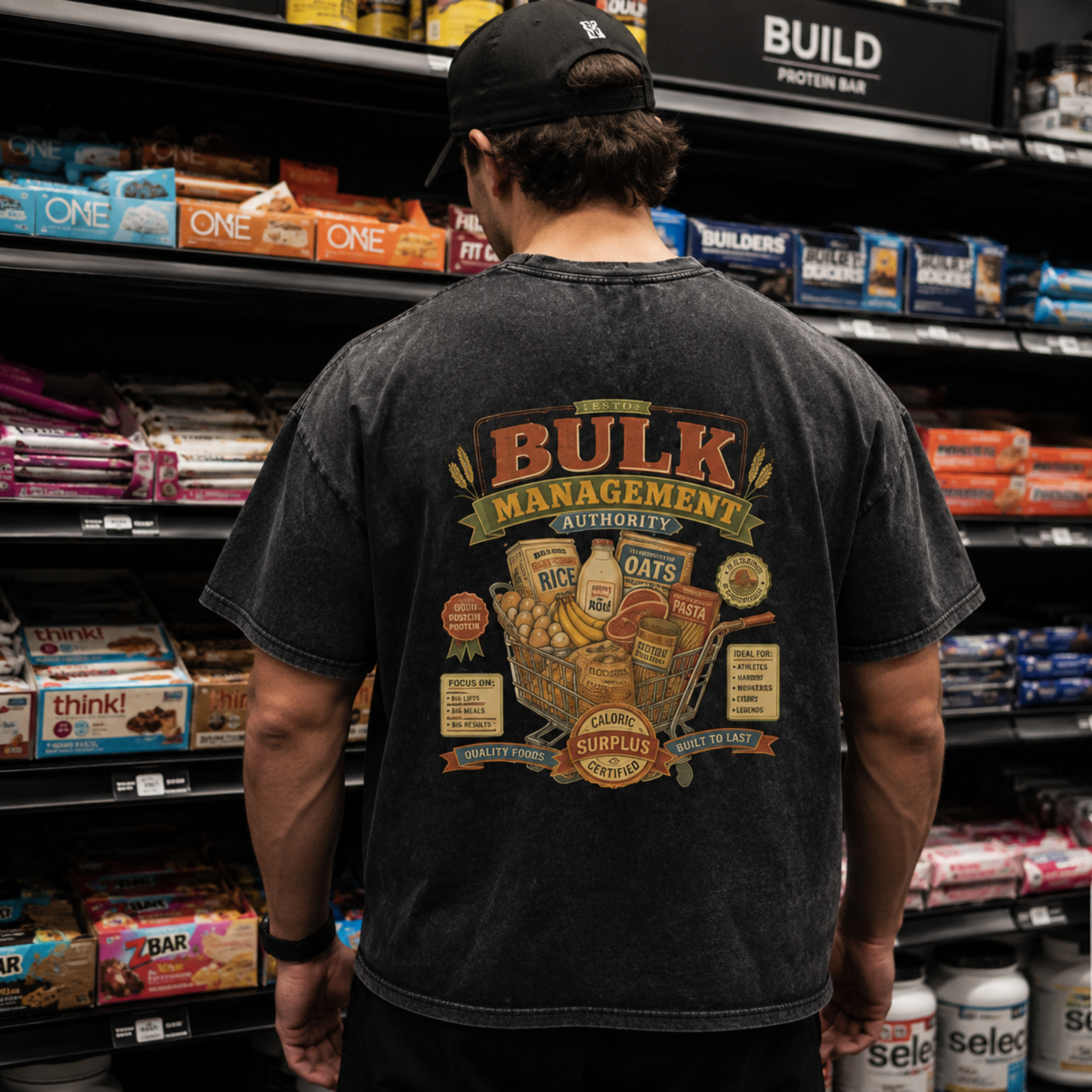 Bulk Management Snow Washed Oversized Cotton T-Shirt