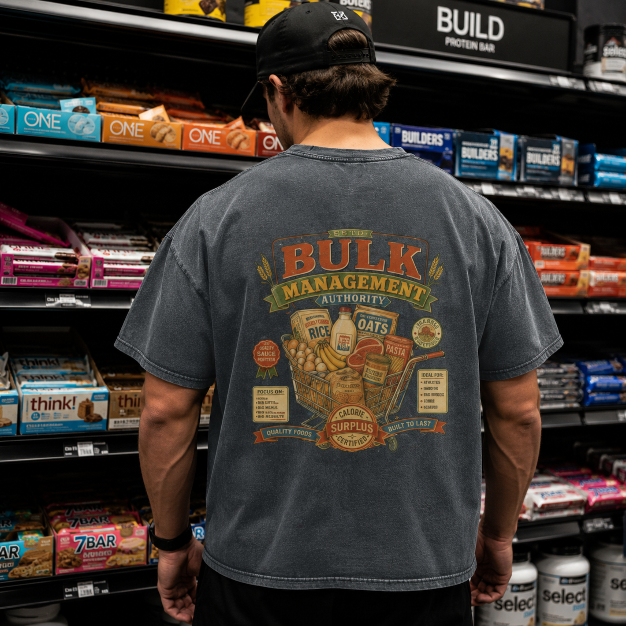 Bulk Management Snow Washed Oversized Cotton T-Shirt