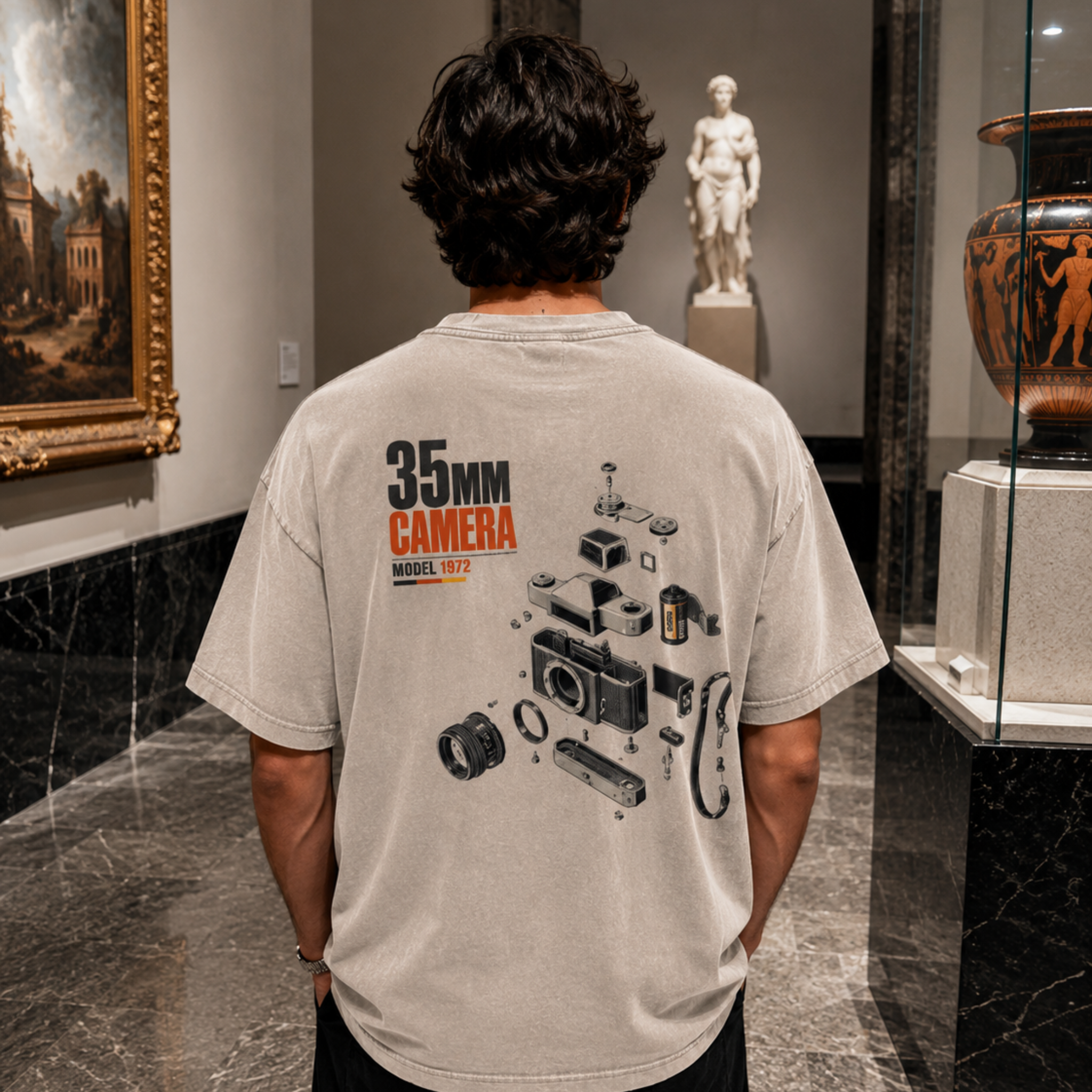 Vintage 35MM Camera Snow Washed Graphic Tee