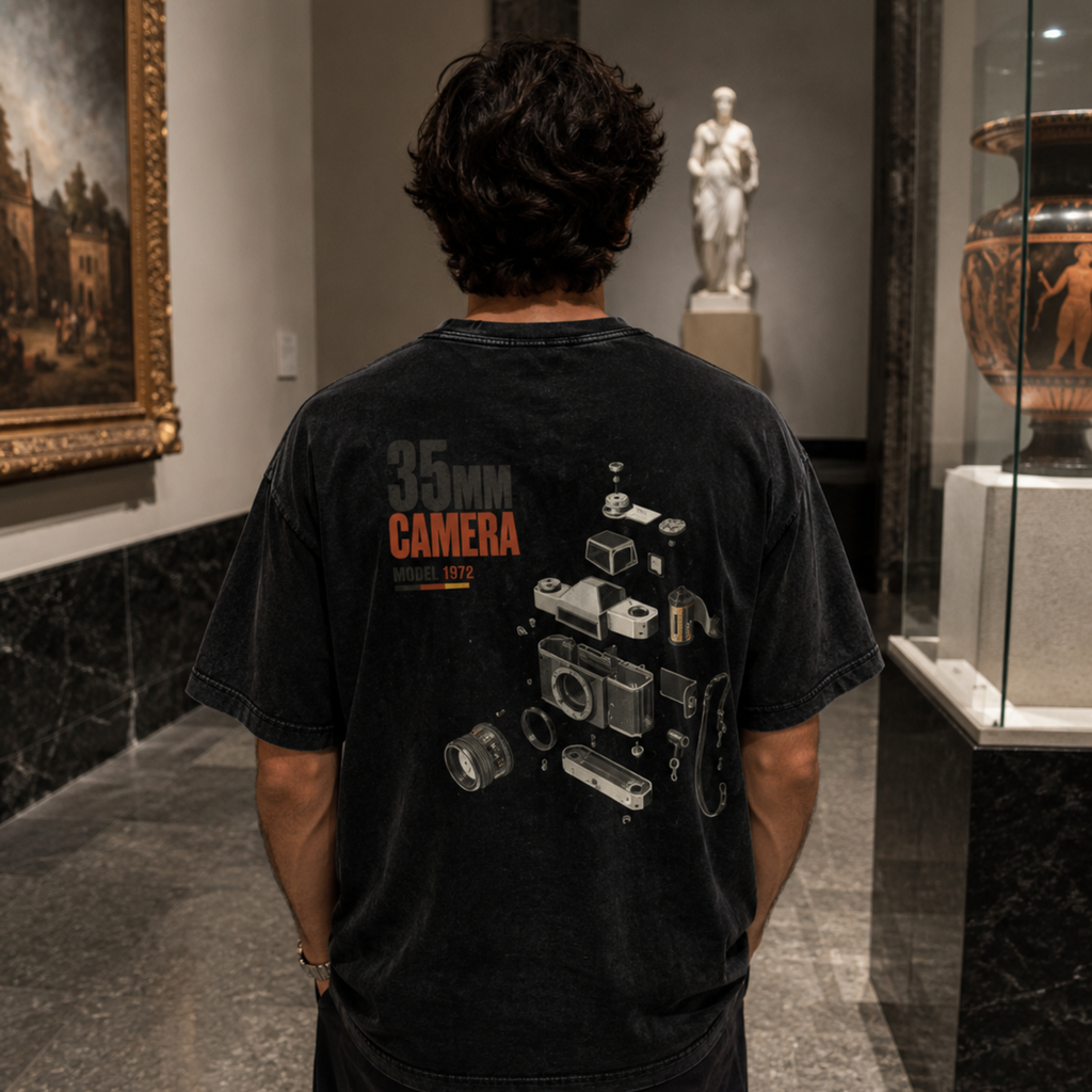 Vintage 35MM Camera Snow Washed Graphic Tee