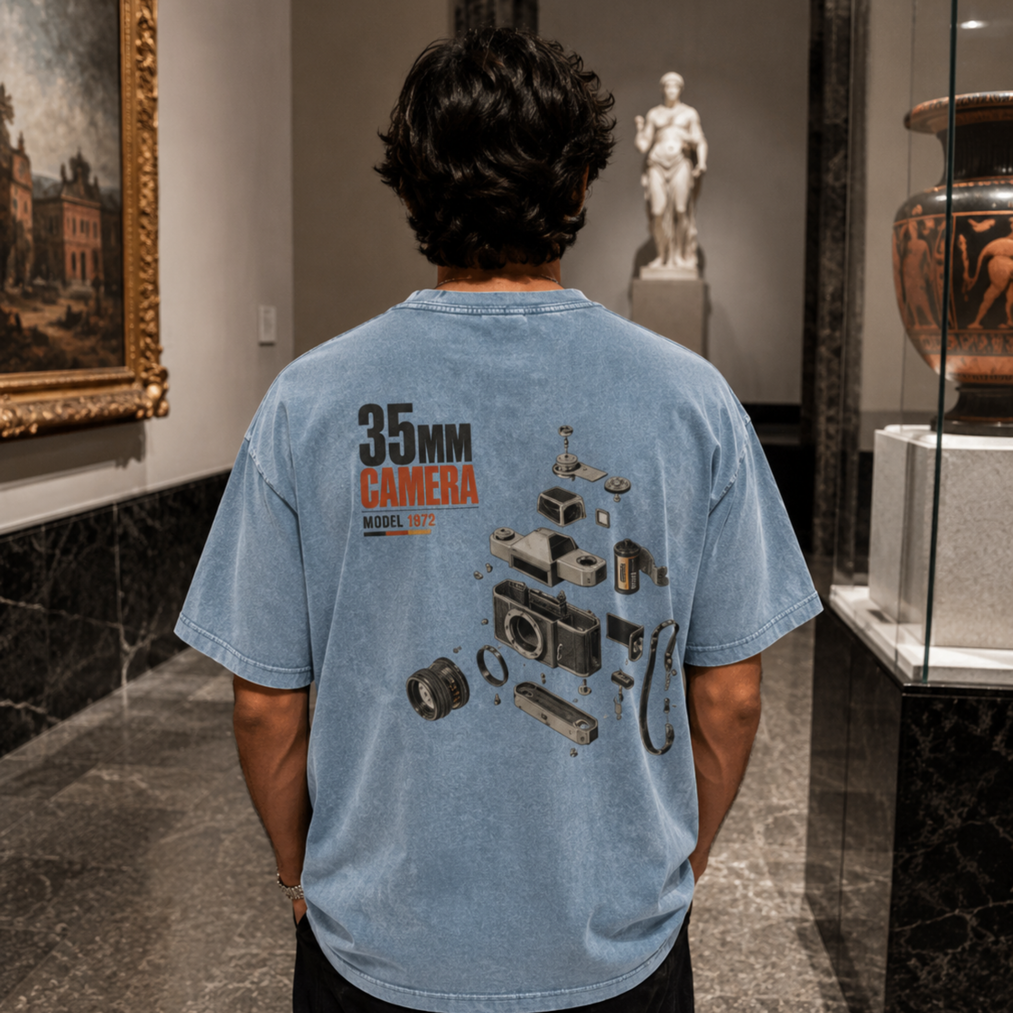 Vintage 35MM Camera Snow Washed Graphic Tee
