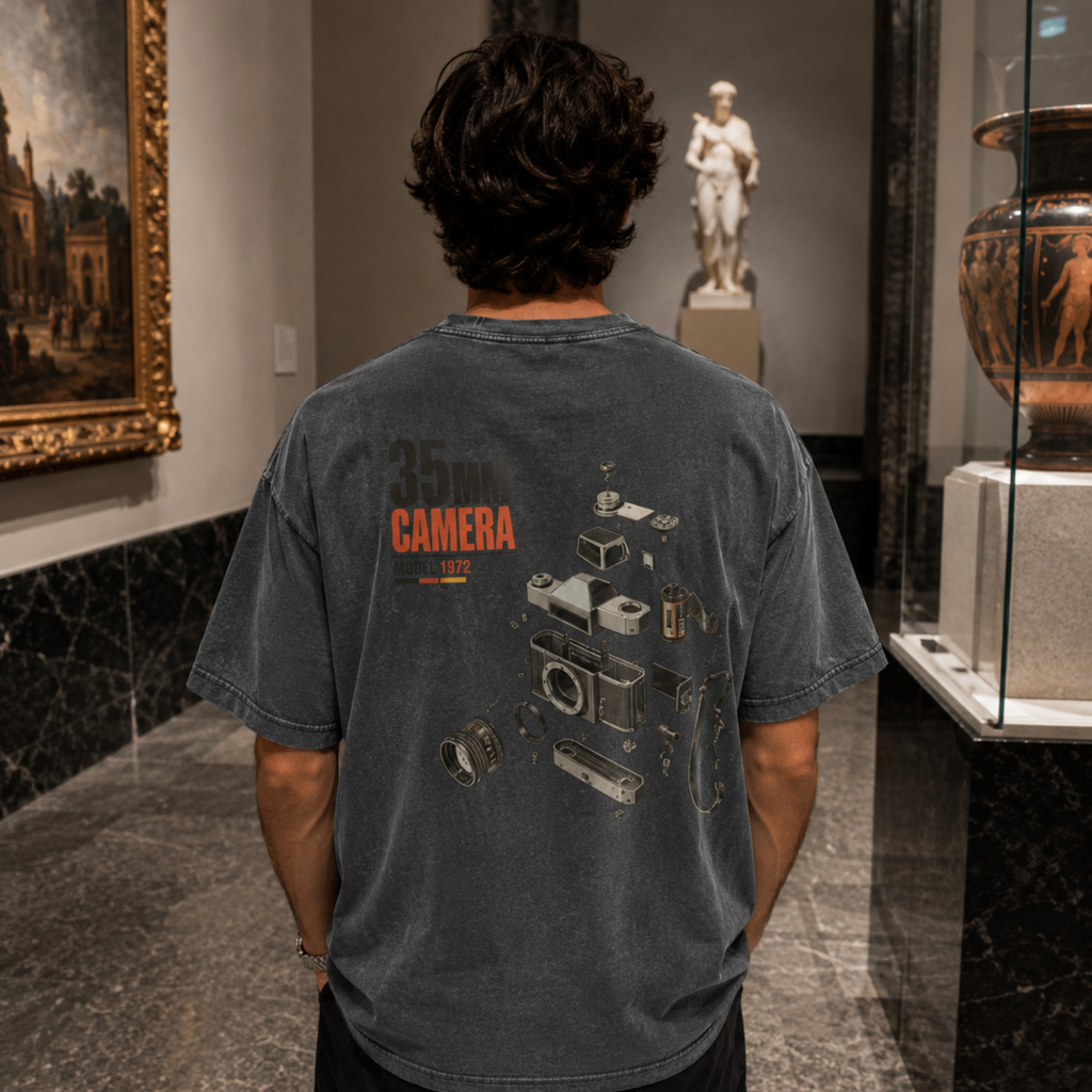 Vintage 35MM Camera Snow Washed Graphic Tee