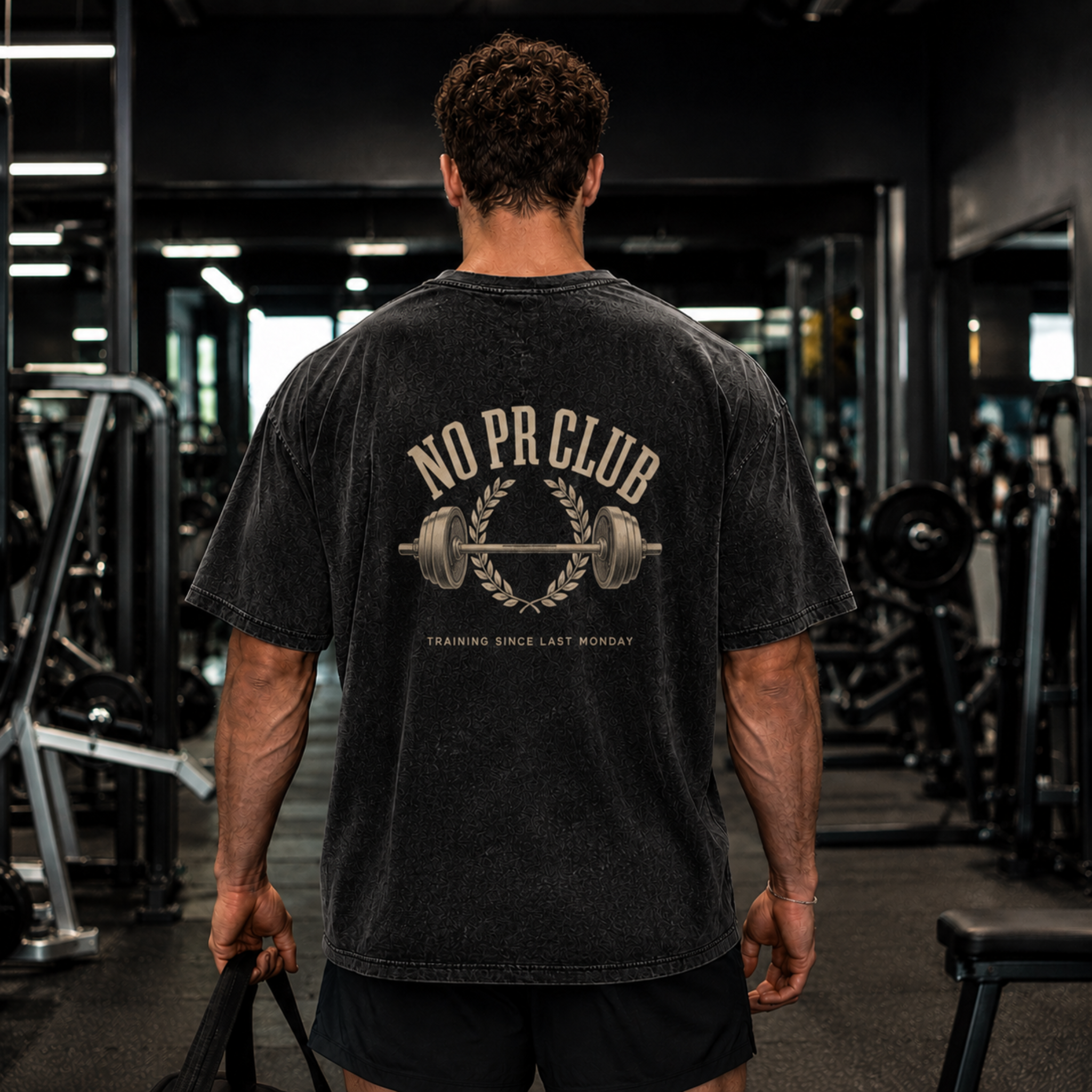 No PR Club Snow Washed Oversized Cotton T-Shirt