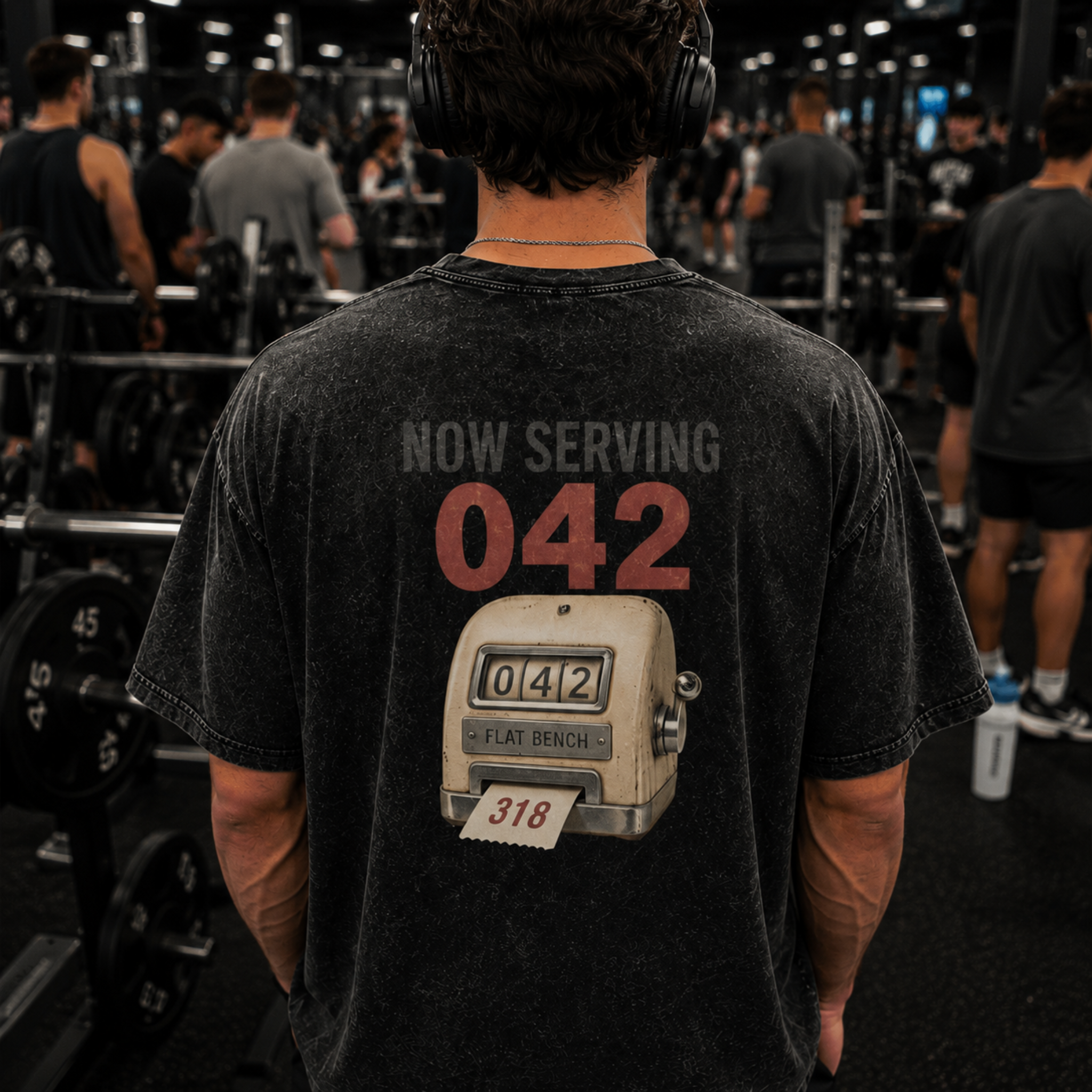 Flat Bench Queue Snow Washed Oversized Cotton T-Shirt