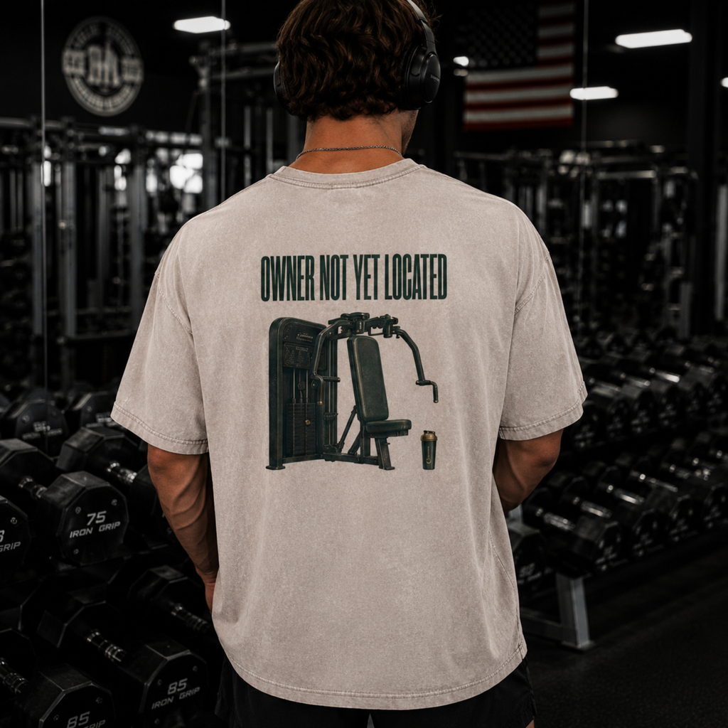 Abandoned Machine Snow Washed Oversized Cotton T-Shirt