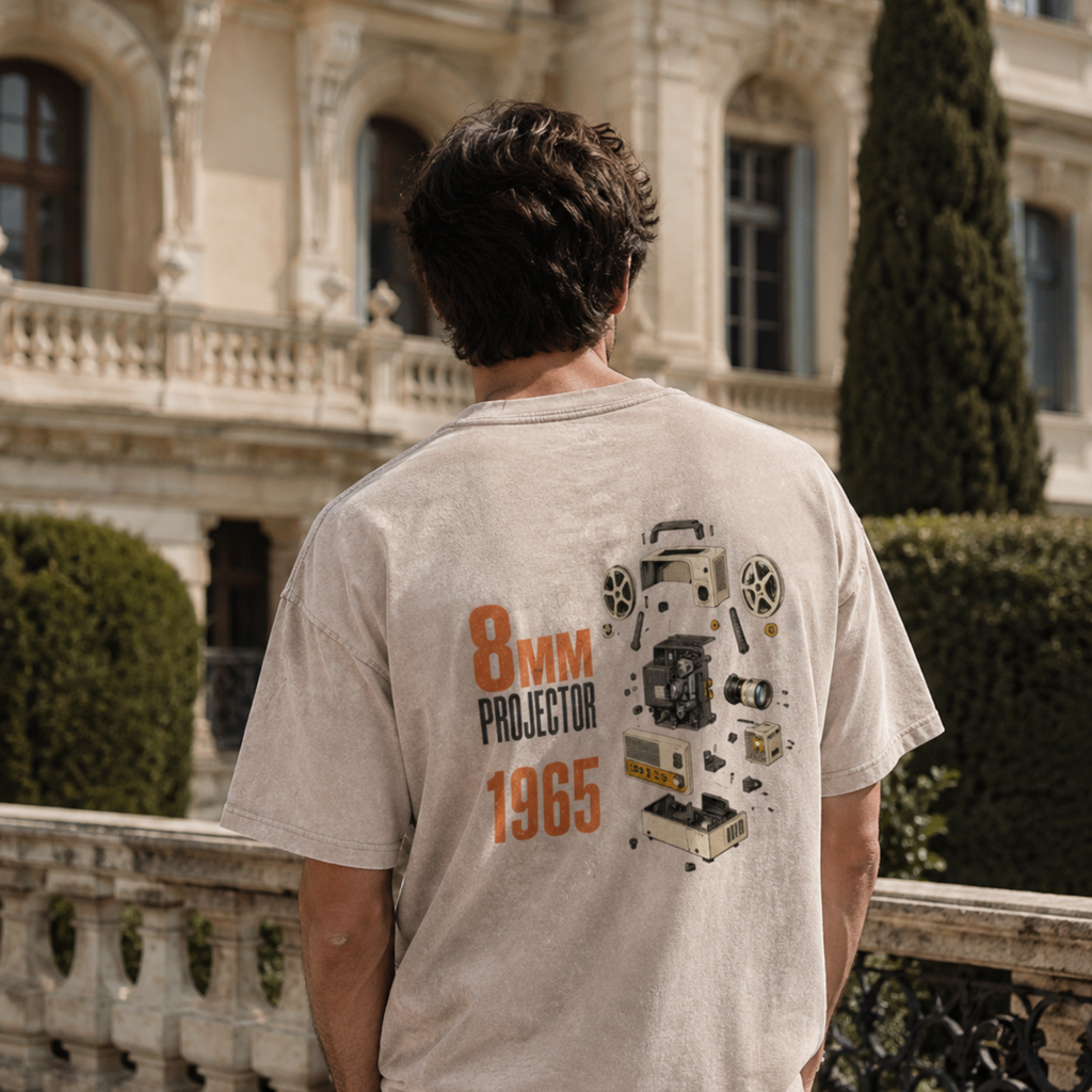 Vintage 8MM Projector Snow Washed Graphic Tee