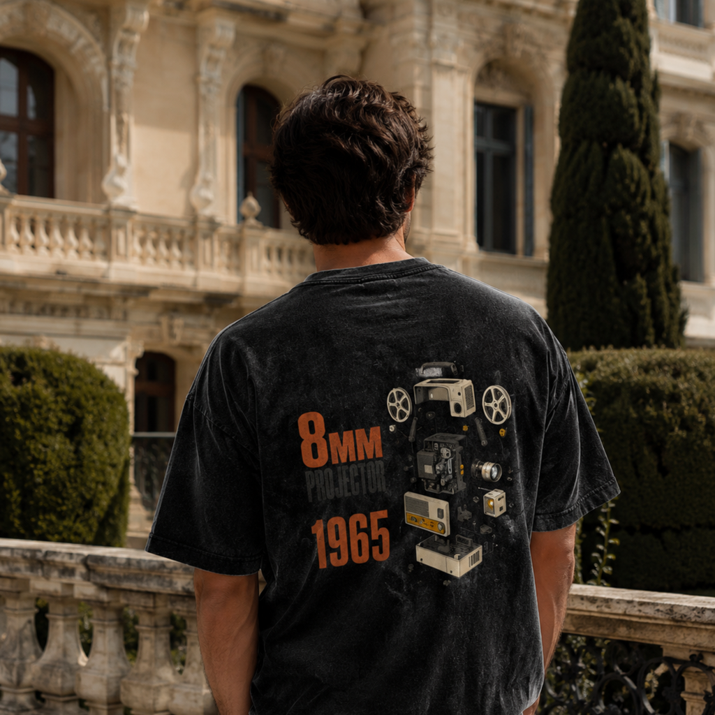 Vintage 8MM Projector Snow Washed Graphic Tee