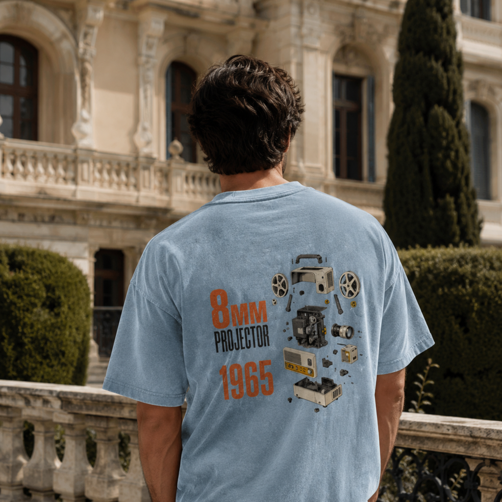 Vintage 8MM Projector Snow Washed Graphic Tee