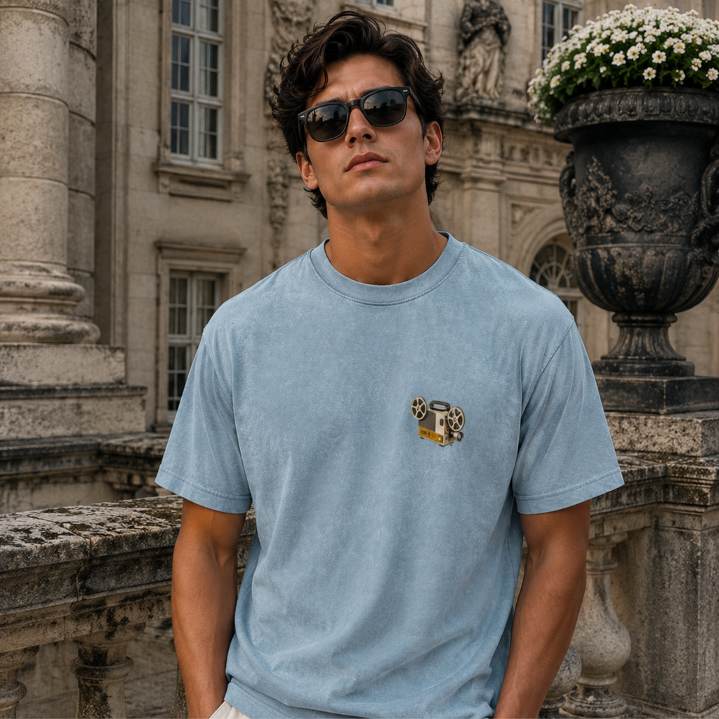 Vintage 8MM Projector Snow Washed Graphic Tee