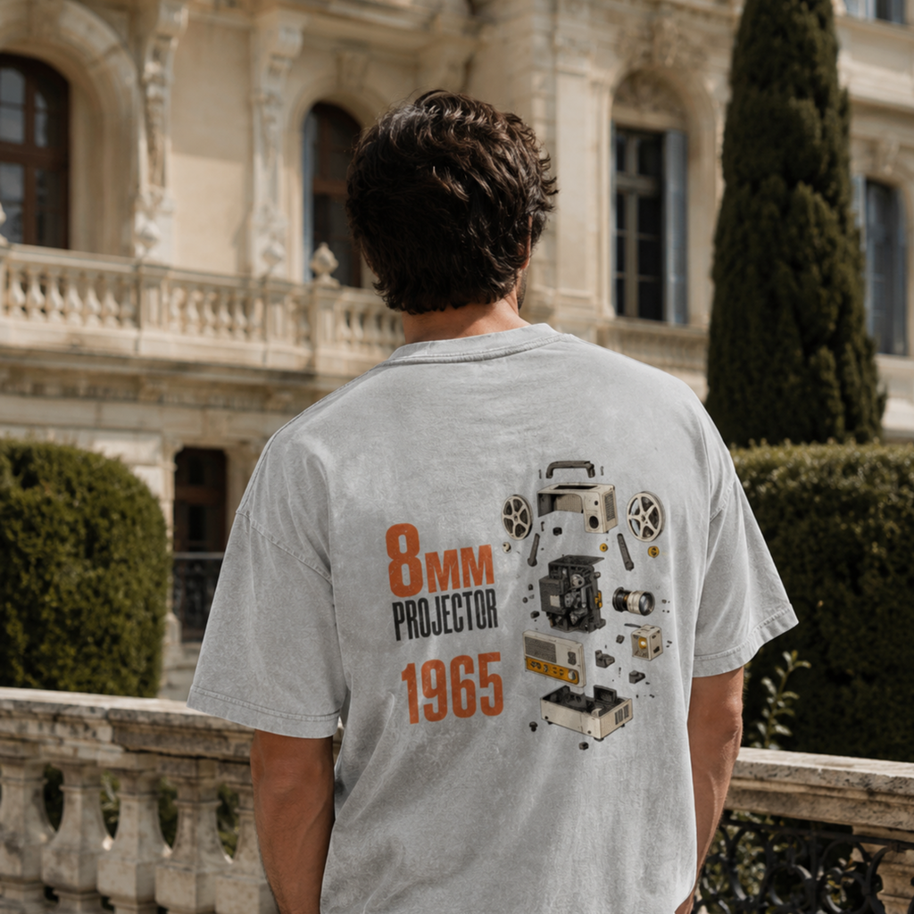 Vintage 8MM Projector Snow Washed Graphic Tee
