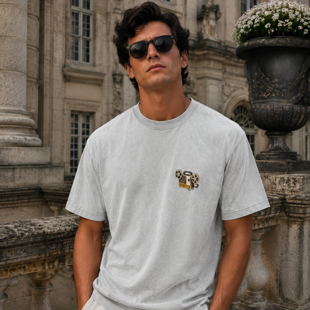 Vintage 8MM Projector Snow Washed Graphic Tee