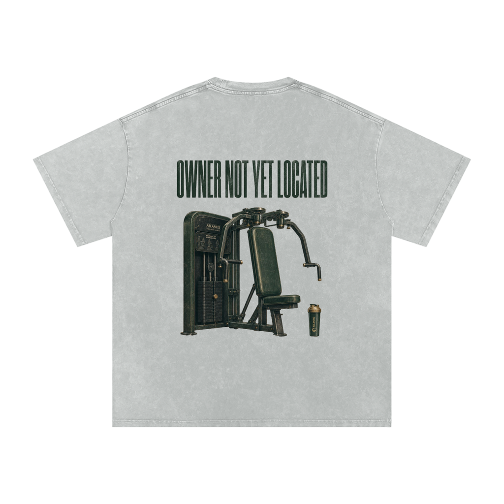 Abandoned Machine Snow Washed Oversized Cotton T-Shirt