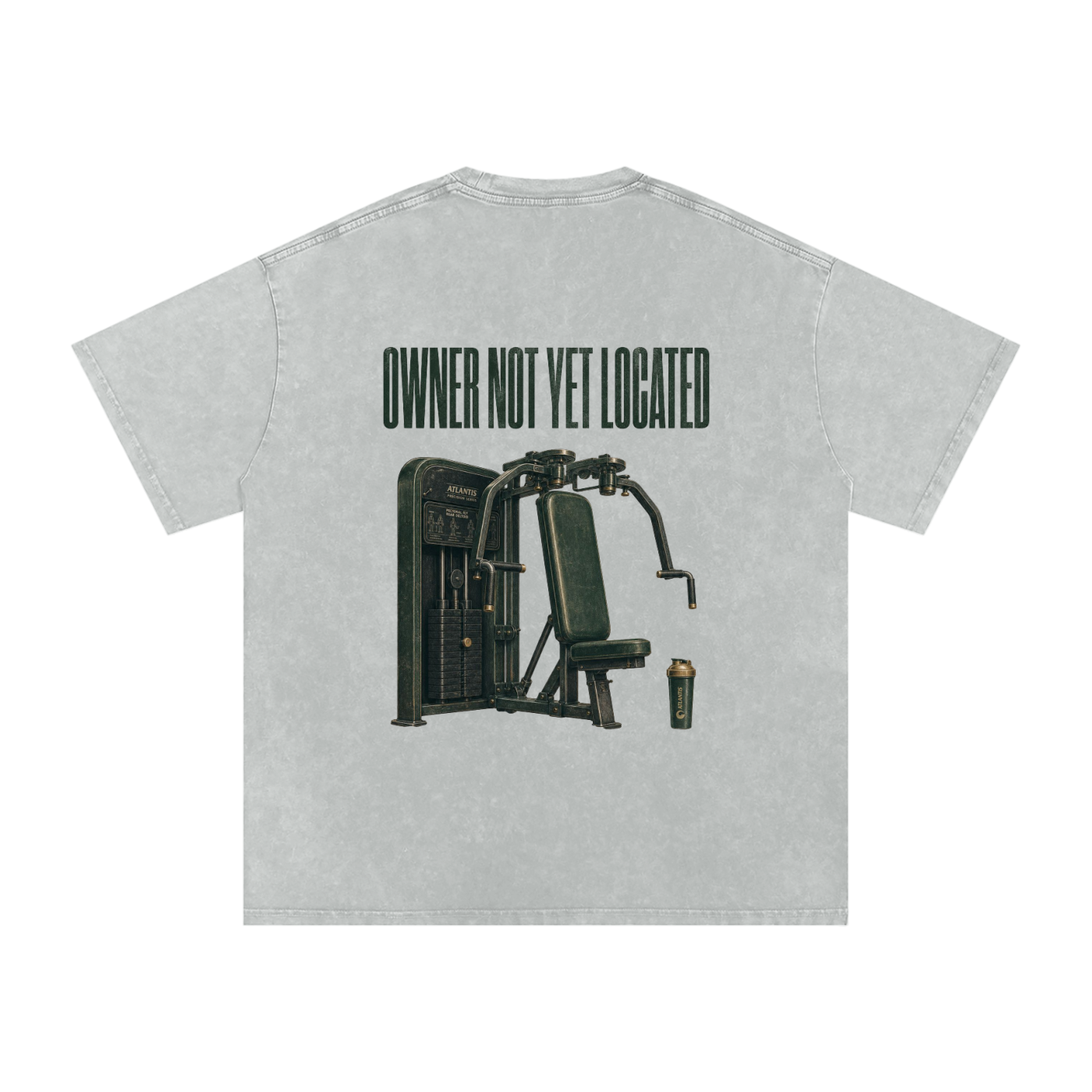 Abandoned Machine Snow Washed Oversized Cotton T-Shirt