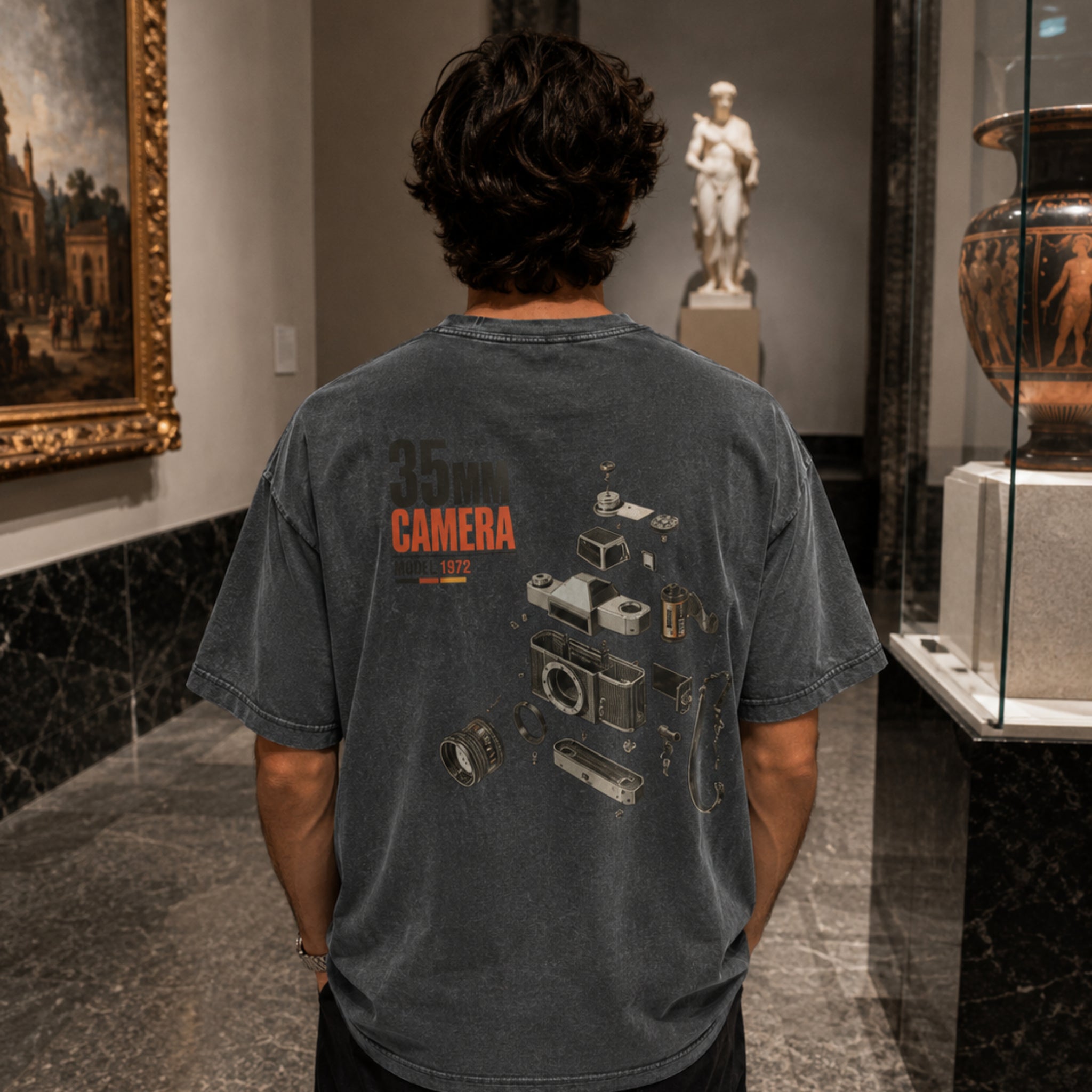 35MM Camera Oversized Snow Washed Tee