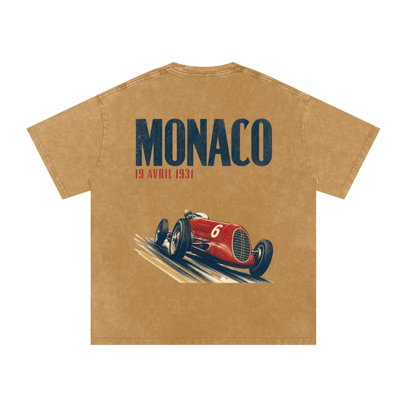 Vintage Monaco 1931 Snow Washed Oversized Cotton T-Shirt